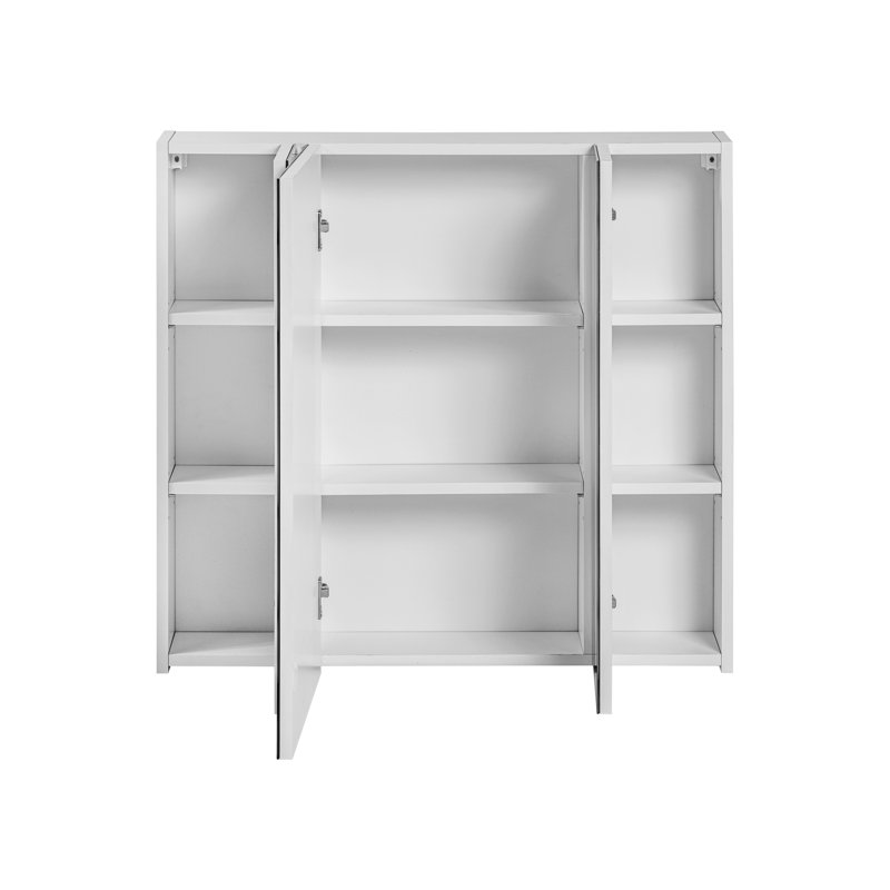 Dineisha 800mm W 750mm H Surface Frameless Medicine Cabinet Mirror 6 Fixed