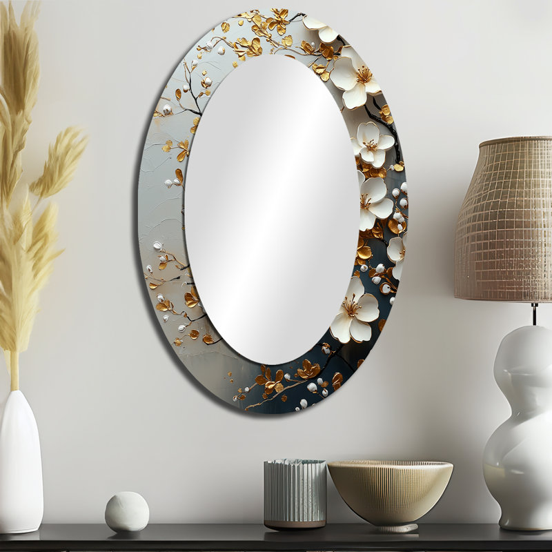 Miroir mural doré doré, 36 po x 24 po