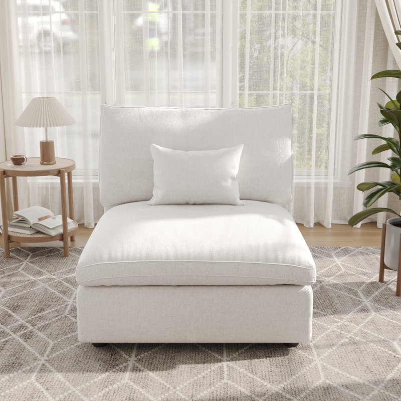 Fauteuil de chambre Kyna, Blanc