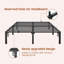 Base de lit plateforme en métal QUEEN de 16 po: robuste, aucun sommier requis, rangement sous le lit
