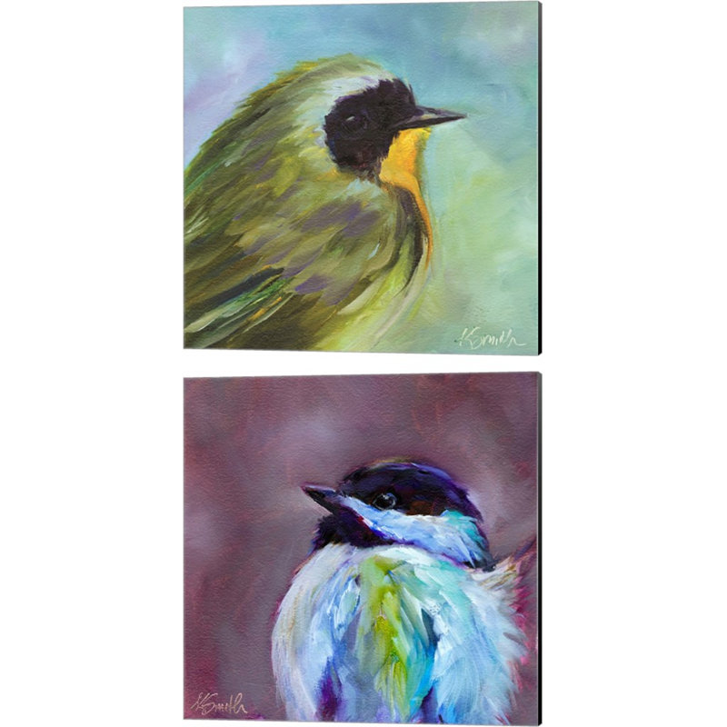 «Field Birds B» par Kim Smith, ensemble de 2 toiles tendues