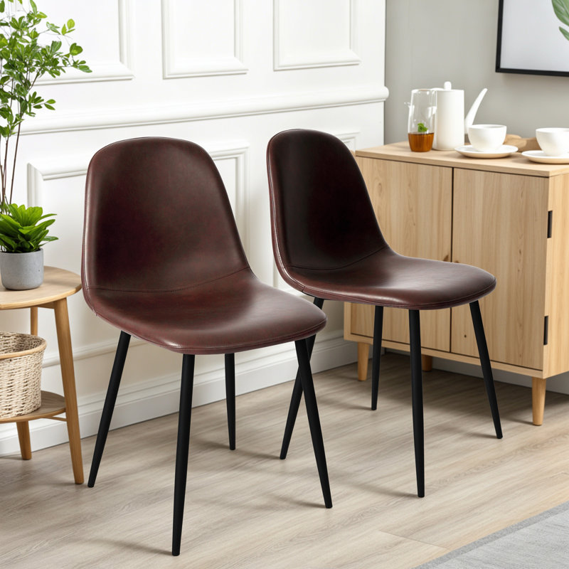 Chaise d'appoint moderne en similicuir