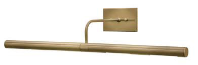 Wall Mounted Picture Light, 4.75" H x 24" W x 7.5" D, Antique Brass