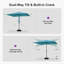 Parasol de terrasse carré 8 'x 8'-1342479218