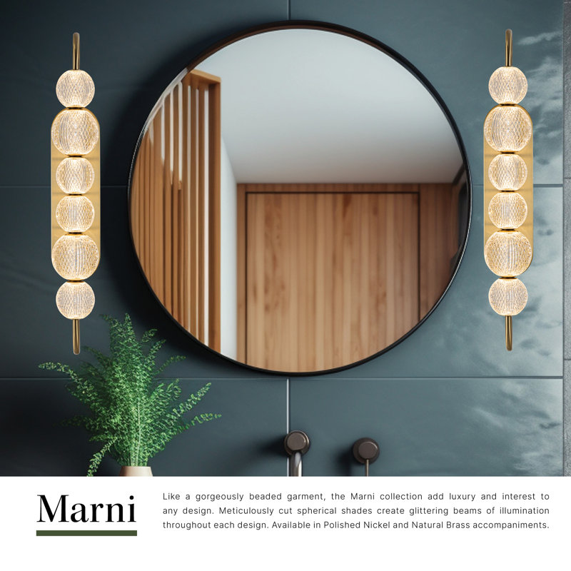 Marni 6 - Light Vanity Light, Polished Nickel