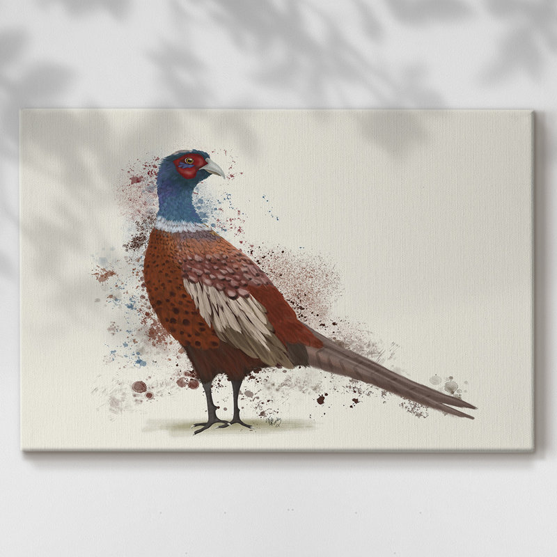 Pheasant Splash, toile tendue à 5 galeries, H 8 po x l 12 po