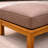 Galvan Solid Wood Teak Outdoor Ottoman-1188851270