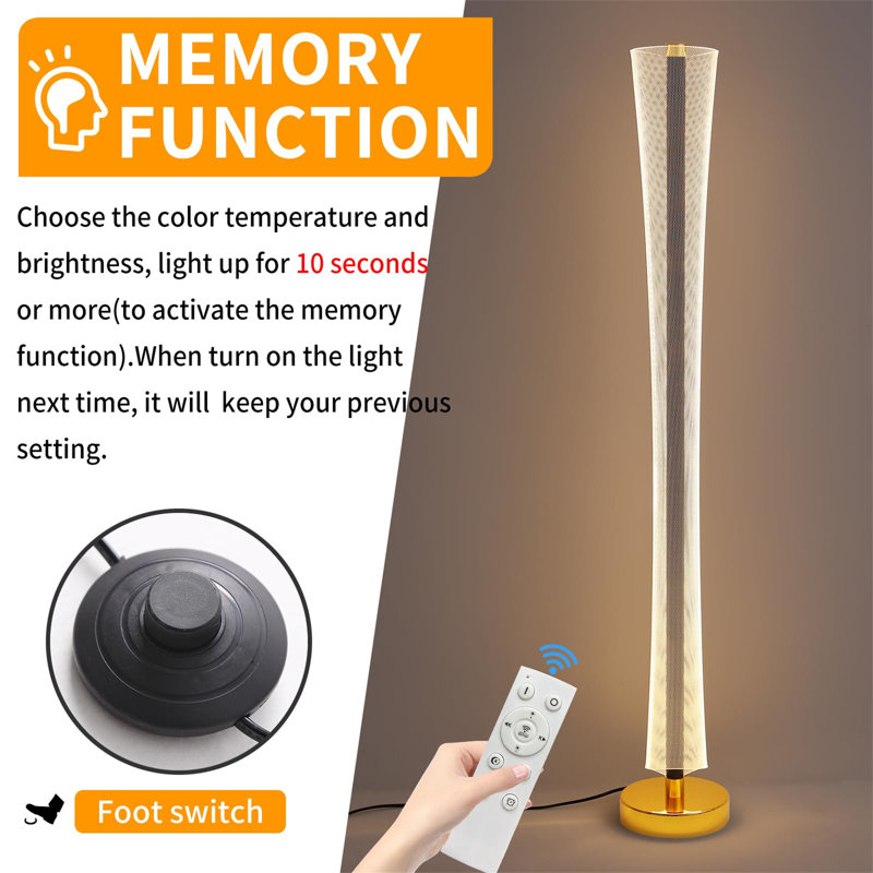 Alexsus 125cm LED Column Floor Lamp