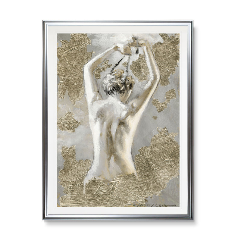 " Intimate I ", 30" H x 22" W x 1.5" D, Silver Frame