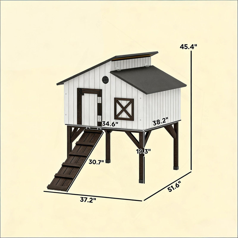 Maison pour animaux de compagnie, poulailler, poulailler surélevé, poulailler