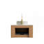 Meuble-lavabo de 24 po avec lavabo, meuble de rangement rayé à bords arrondis avec tiroir, lavabo rond en céramique blanc mat et plateau en pierre frittée blanche, grain de bois naturel pré-assemblé-2145245132-2145245170