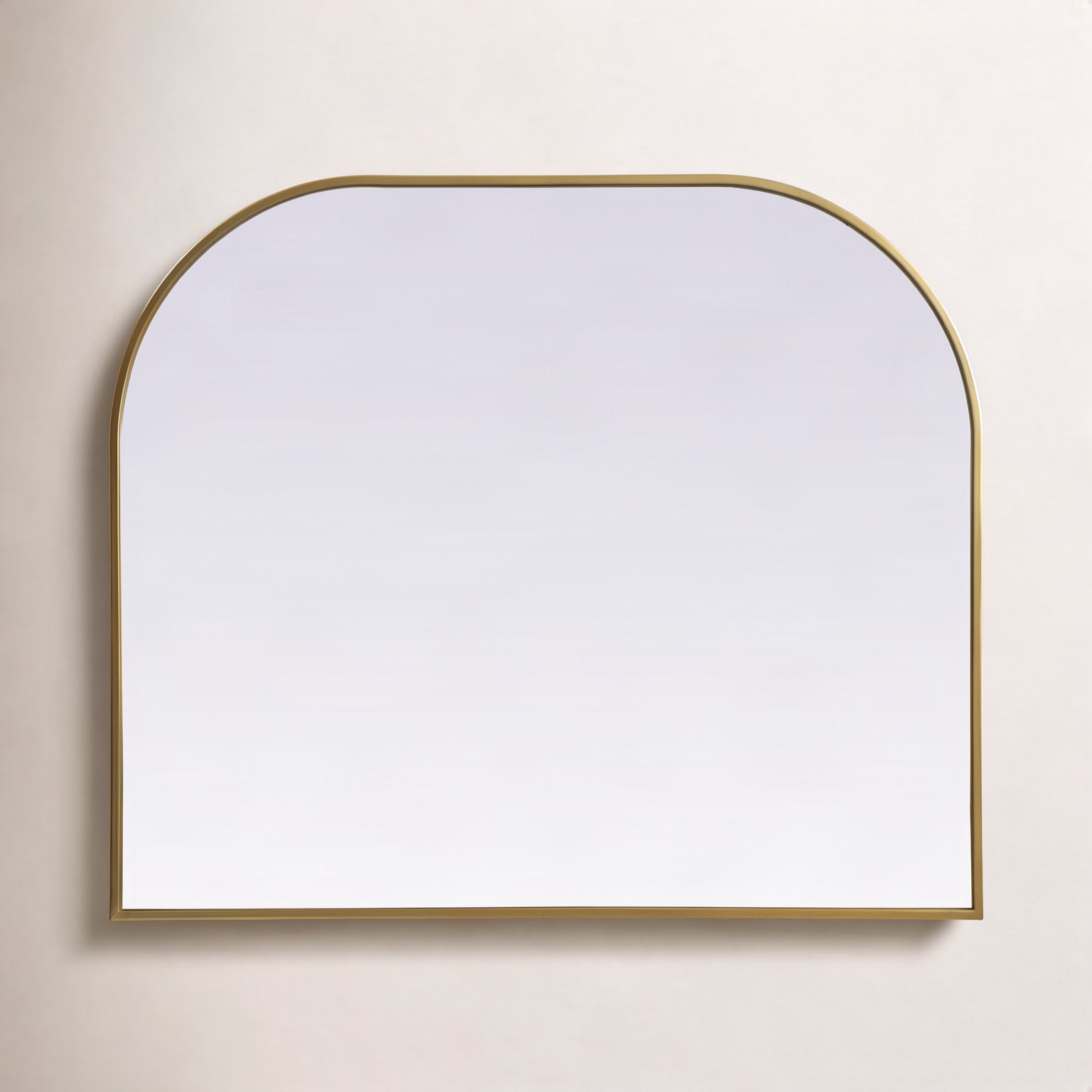 Sabine Metal Wide Arch Wall Mirror, 30" x 36", Brass