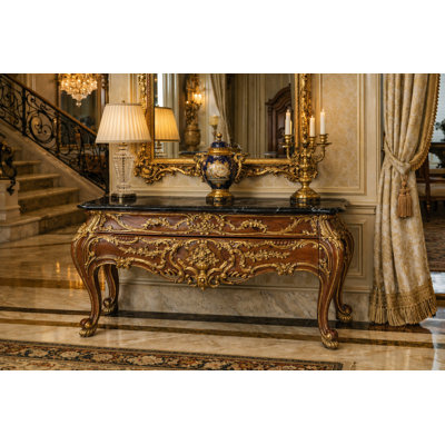 Rosia 55.91'' W Marble Console Table