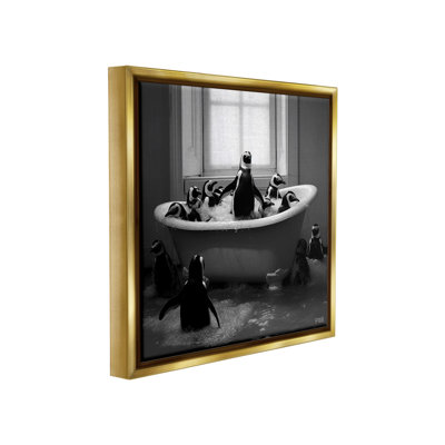 "Penguin Flock In Tub" par RB sur toile