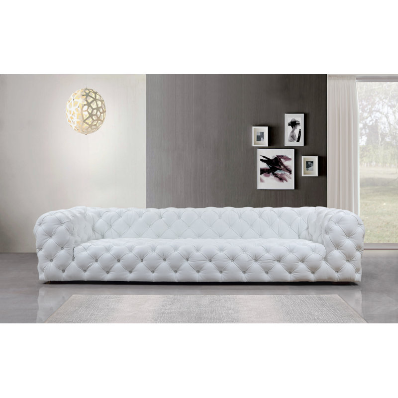 Checa Upholstered 126.8'' Sofa, White