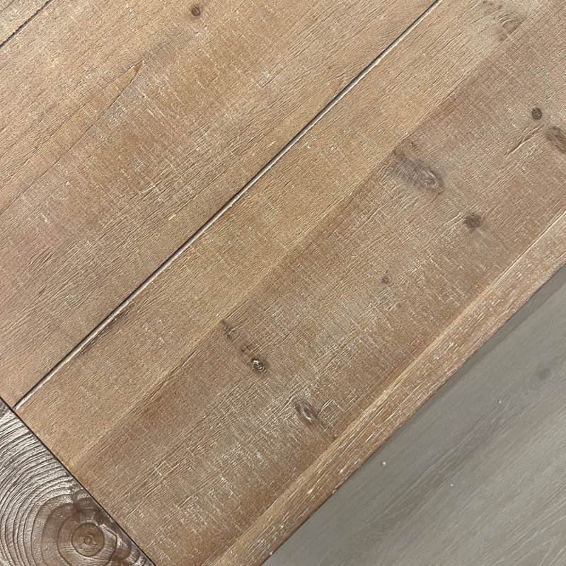 Table basse rustique en bois, table rectangulaire de style campagnard moderne de 49 po pour le salon