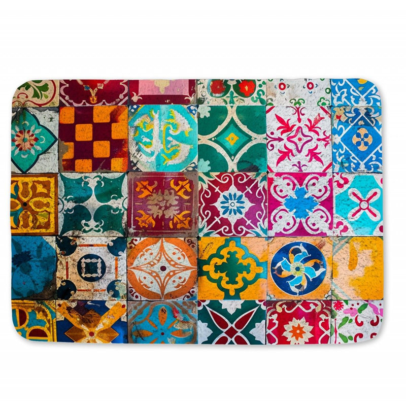 Chuka Microfiber / Microsuede Non-Slip Bath Mat, 17" W x 24" L