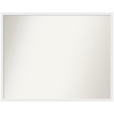 Incline Non-Beveled Wood Framed Wall Mirror