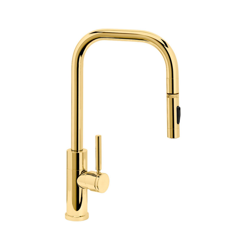 Fulton Modern Plp Pulldown Faucet - Toggle Sprayer, Unlacquered Polished Brass