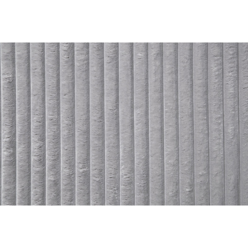 Chaise en velours côtelé gris clair Hilde avec 2 coussins Hilde, Gris clair