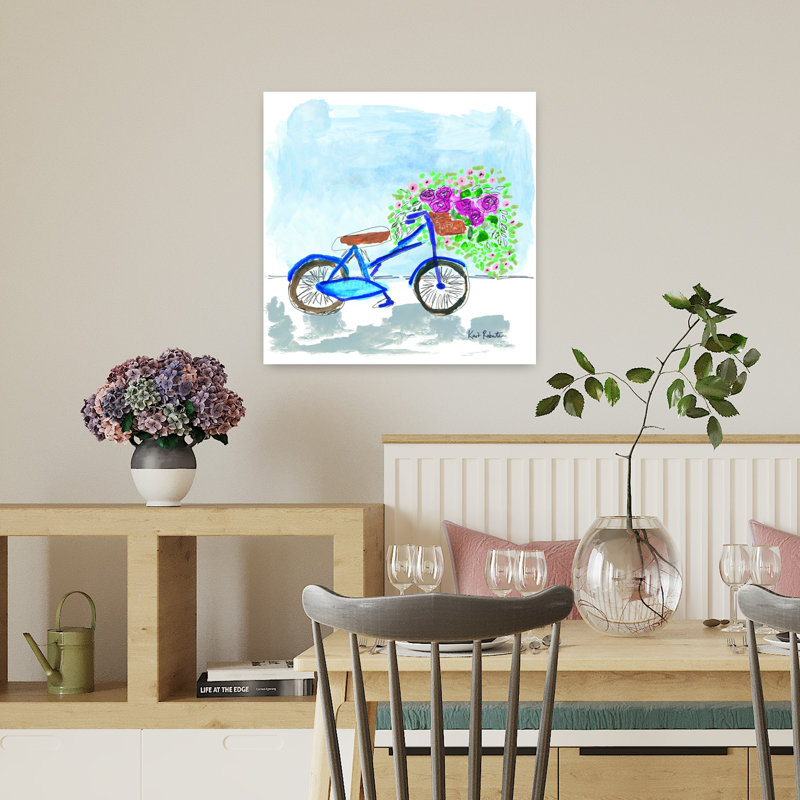 Art floral abstrait floral, H 18 po x l 18 po