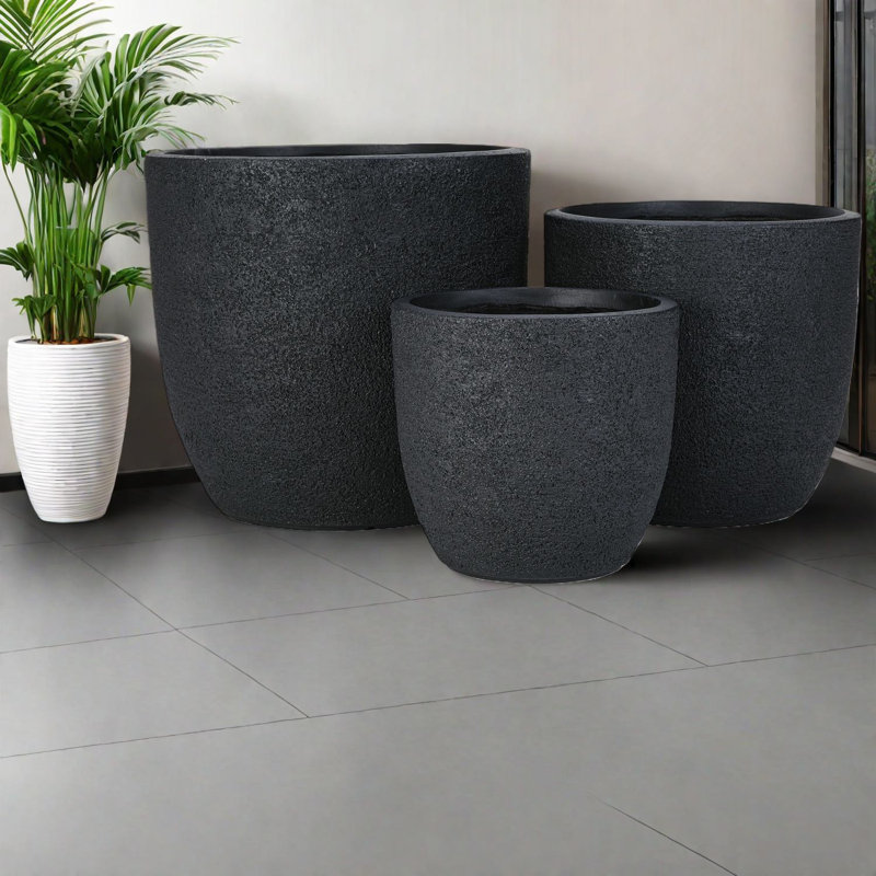 Ensemble de jardinières modernes peu encombrantes, fabrication Mgo durable, utilisation polyvalente
