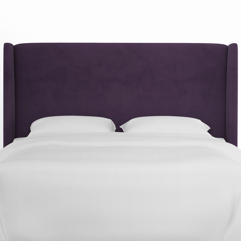 Bellfield Upholstered Headboard, Twin, Classic Aubergine Velvet