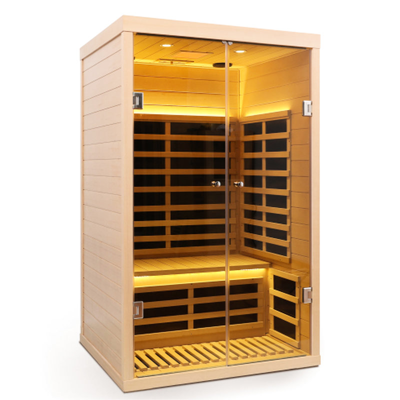 Pruche infrarouge lointain pour deux avec bas, cristal de carbone et céramique, 760 W, onde stable, 8 15 minutes de chaleur rapide, 77 149f, lumières colorées, lecture, chauffage, minutes d'échauffement, 25 65c, éclairage
