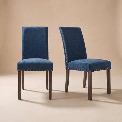 Chaise de salle à manger en lin Bontrager H 20 po - Chaise d'appoint rembourrée Parsons