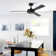 Vaczon 52" 3 - Blade Modern Industrial Black Ceiling Fan with Remote Control