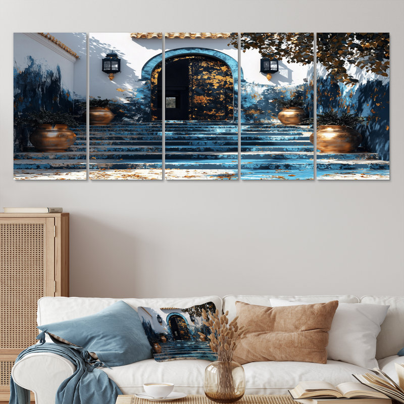 Maroc, Rabat bleu, Kasbah III, ensemble de reproductions d'art mural, H 28 po x l 60 po