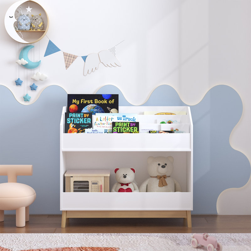 Présentoir à livres pour tout-petits avec rangement