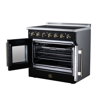Galiano 36-inch French Door Electric Range Black, 5 Elements, 5.36 cu.ft.