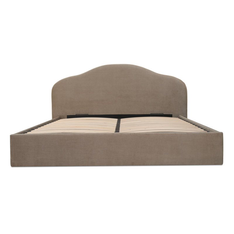 Maggie King Storage Bed Cream, Tan, Queen