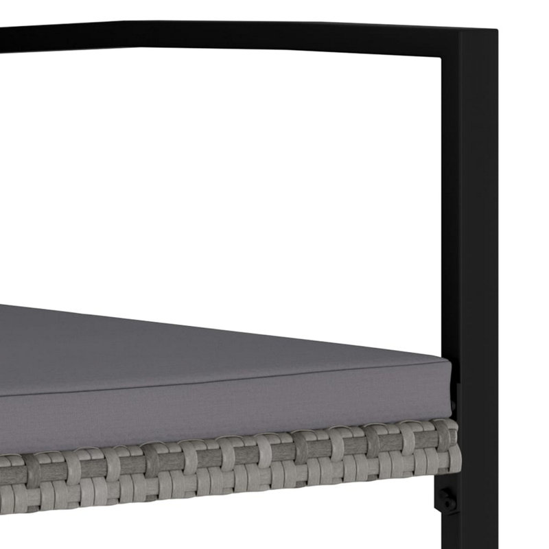 Fauteuil de salle à manger avec coussin Timmon, Cadre gris / coussin gris