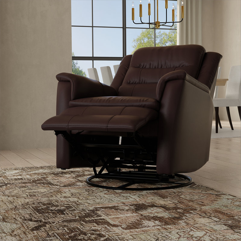 Fauteuil inclinable avec repose-pieds manuel Global Brown, Marron foncé