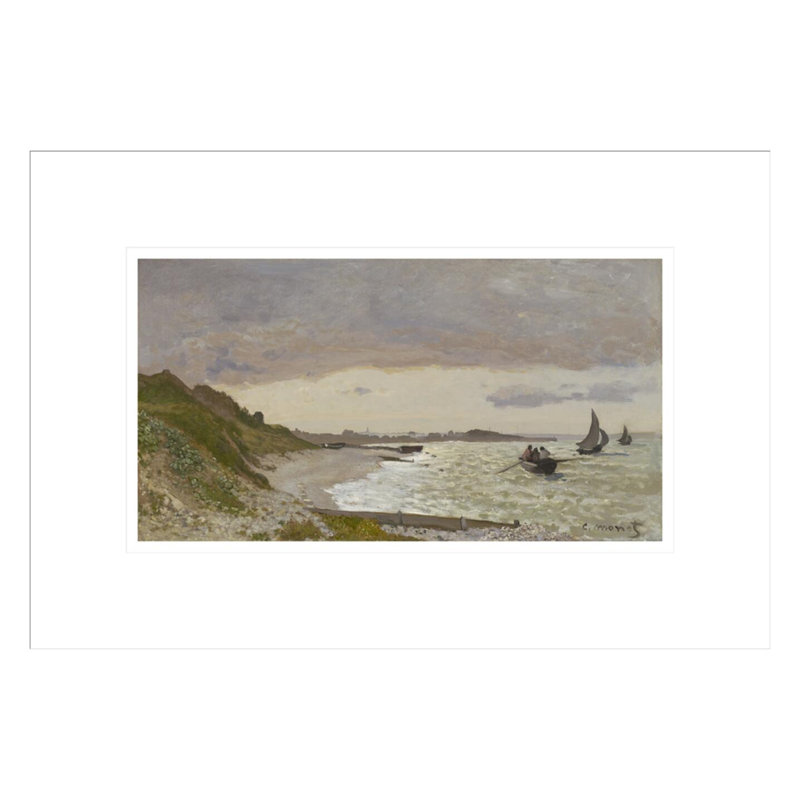 «The Beach at Sainte-Adresse» par Claude Monet, impression giclée encadrée, H 11,68 po x l 16,75 po
