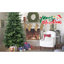 Arbre de Noël vert 6,5 pi en PVC + PE avec 2142 pointes - Arbre à charnières plein et luxuriant avec support en métal, assemblage facile, conception d'aiguille mixte réaliste-836627053