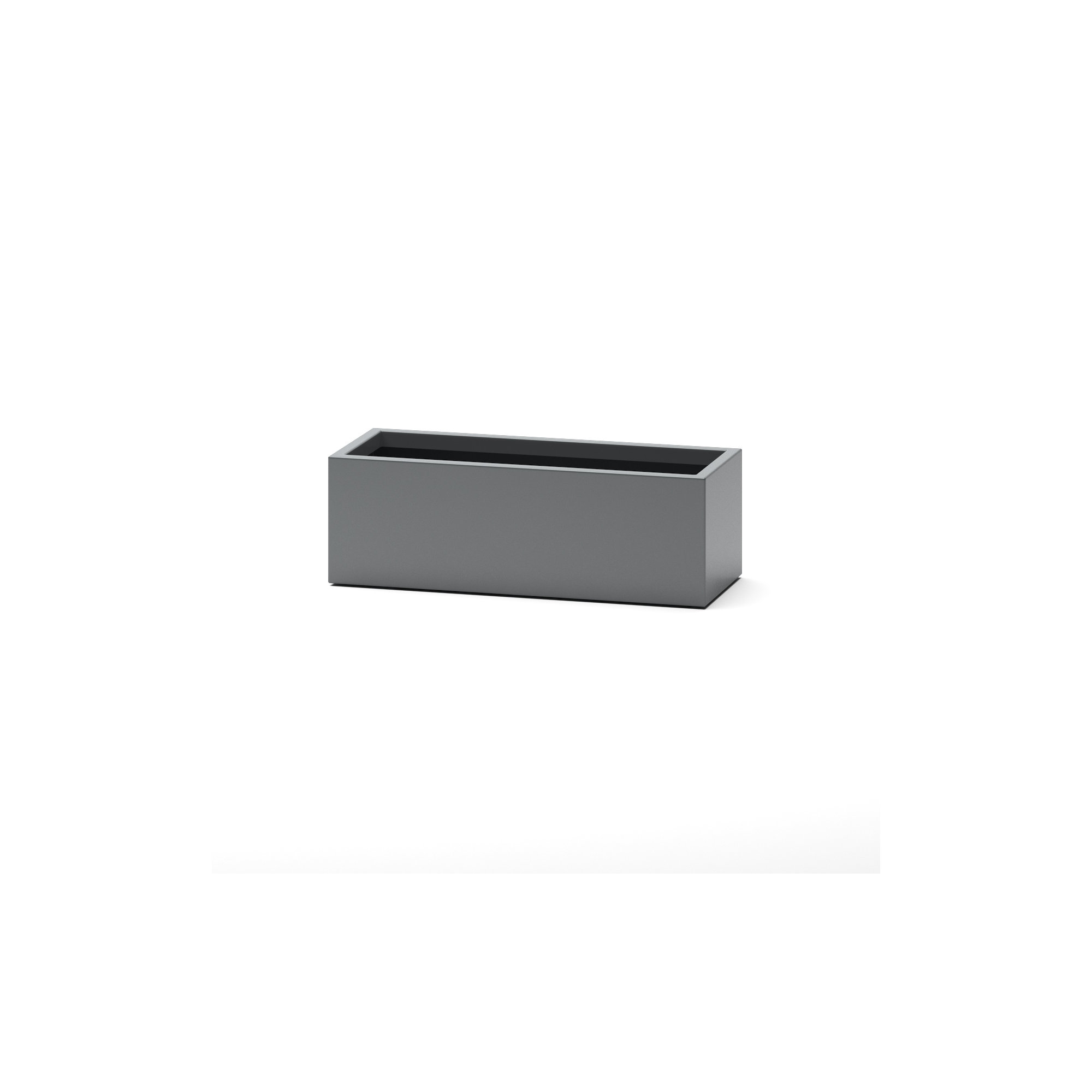 Rosann Handmade Planter Box, 12" H x 36" W x 14" D, Gray