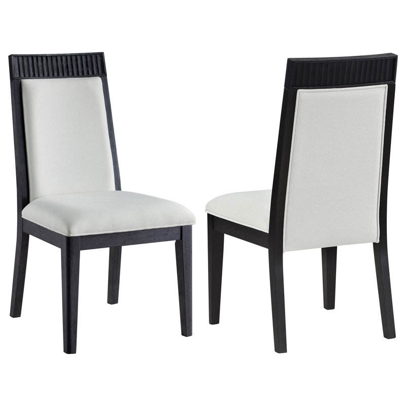 Chaise d'appoint Brookmead gris et noir (ensemble de 2)
