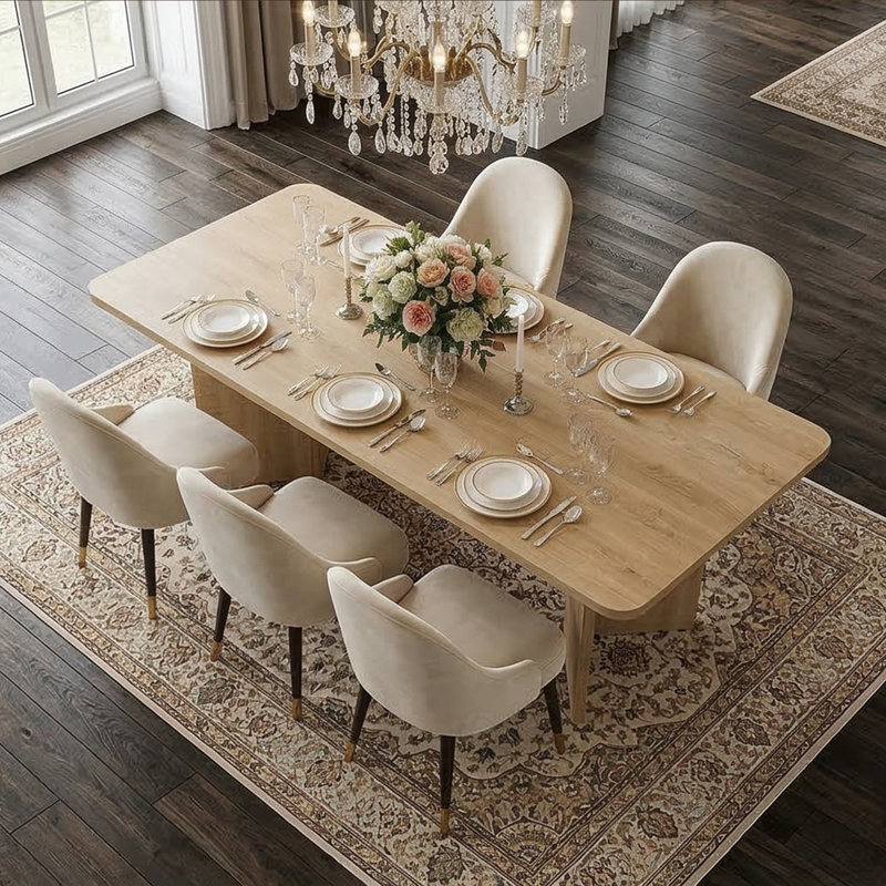 71" Rectangular Multipurpose Dining And Conference Table, Honey Oak