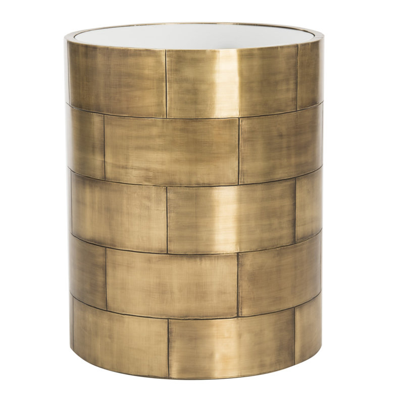 Florencia Glass Top End Table