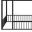Structure de lit en métal avec clôture-753453247