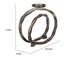Porte-bougie décoratif torsadé en aluminium doré antique 11 pouces