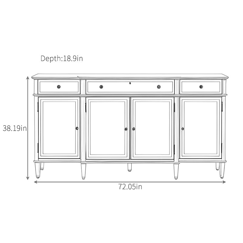 Simple White Sideboard
