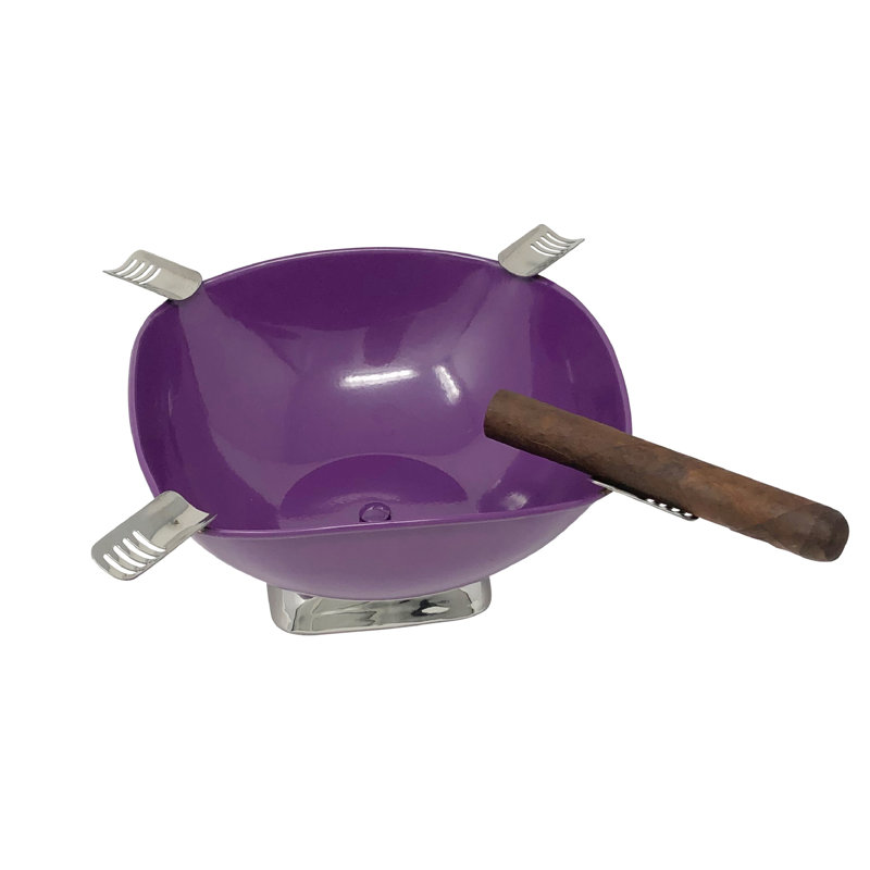 Cendrier quadrilatère «Smokin Ash», Mauve