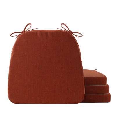 Chair Cushions for Dining Chairs with Ties, Indoor/Outdoor Kitchen Chair Pad with Non-Slip Backing, Dining Seat Cushion with Machine Washable Removable Cover, 16"x16"x2"