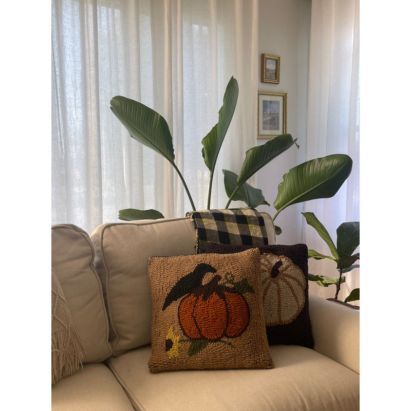 Floral Wool Reversible Pillow Cover