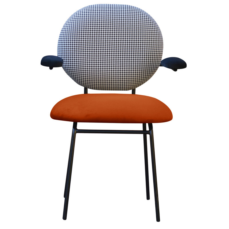Plum Upholstered Armchair, Terracotta