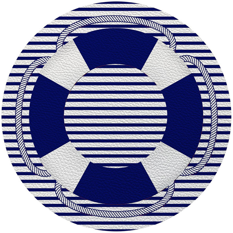 Lifeguard Buoy 16" Vinyl Placemat, Blue